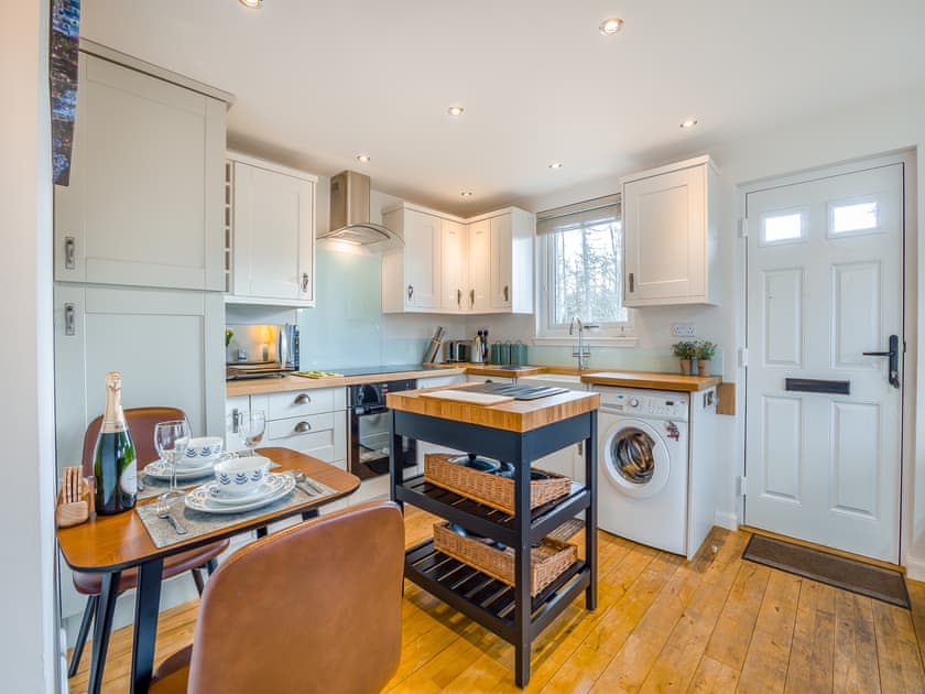 Kitchen area | Boreland Farm Cabin - Boreland Farm Cottages, Kirkmichael, near Blairgowrie