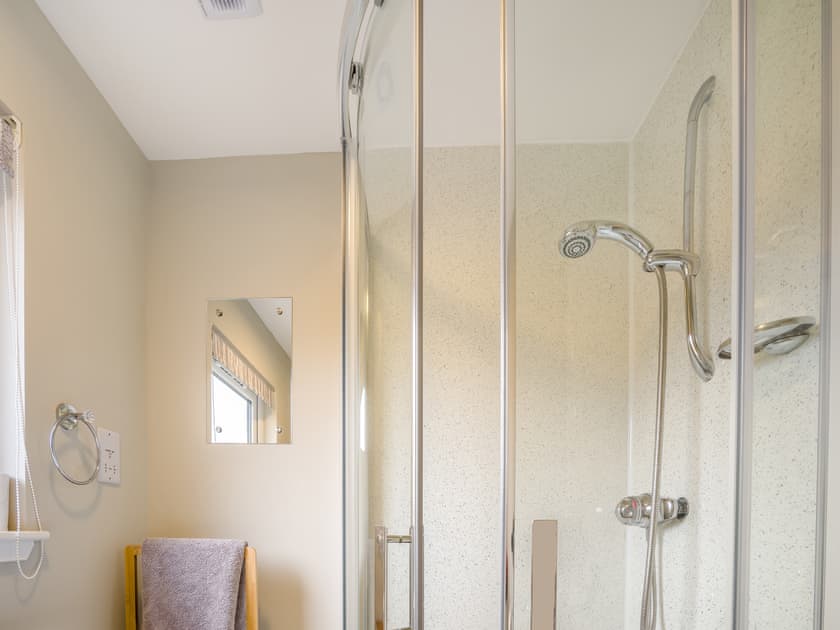 Shower room | Boreland Farm Cabin - Boreland Farm Cottages, Kirkmichael, near Blairgowrie