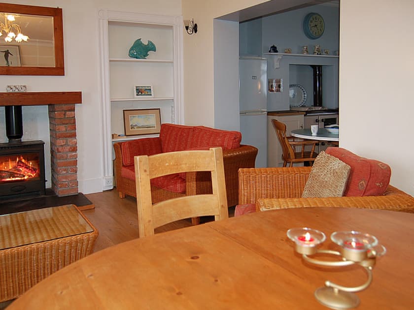 Living room/dining room | Dolphin Beach House, Tywyn