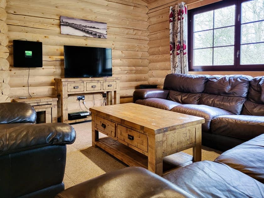 Living area | Tweed Log Cabin - Felmoor Park, Felton, near Morpeth