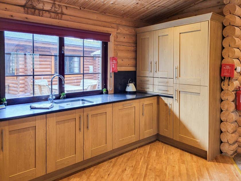 Kitchen | Tweed Log Cabin - Felmoor Park, Felton, near Morpeth