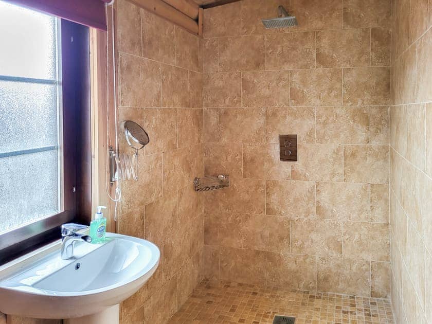 Shower room | Tweed Log Cabin - Felmoor Park, Felton, near Morpeth