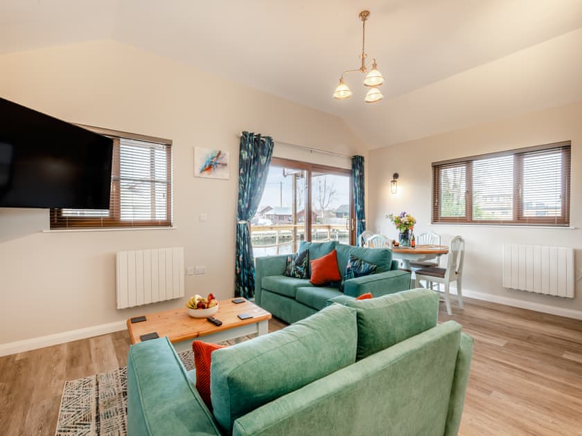 Living area | River Bay - Norfolk Holiday Lodges, Brundall