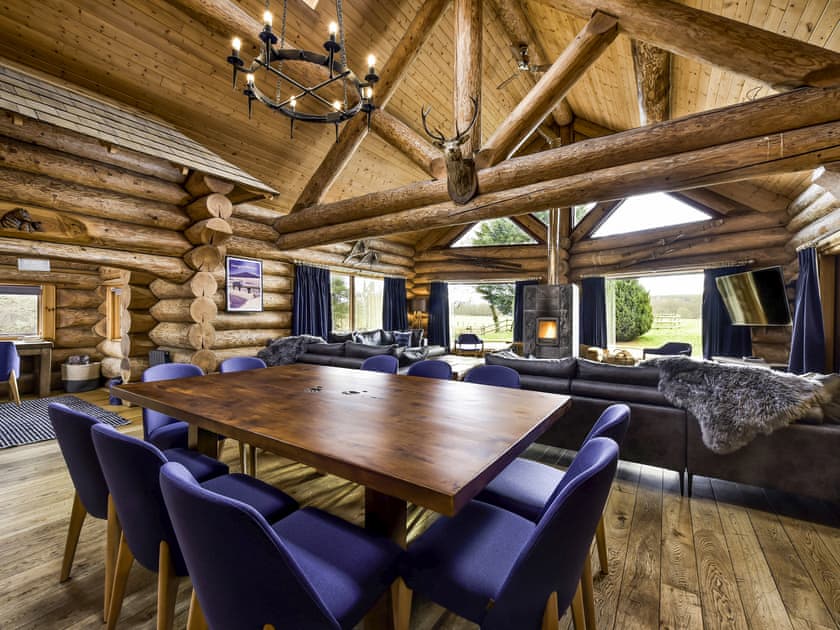 Dining area and lounge | Mountain Bear Lodge, Nethy Bridge, near Aviemore