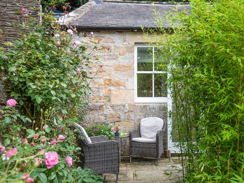 Sitting-out-area | Priory Cottage - Brinkburn Cottages, Longframlington, near Rothbury