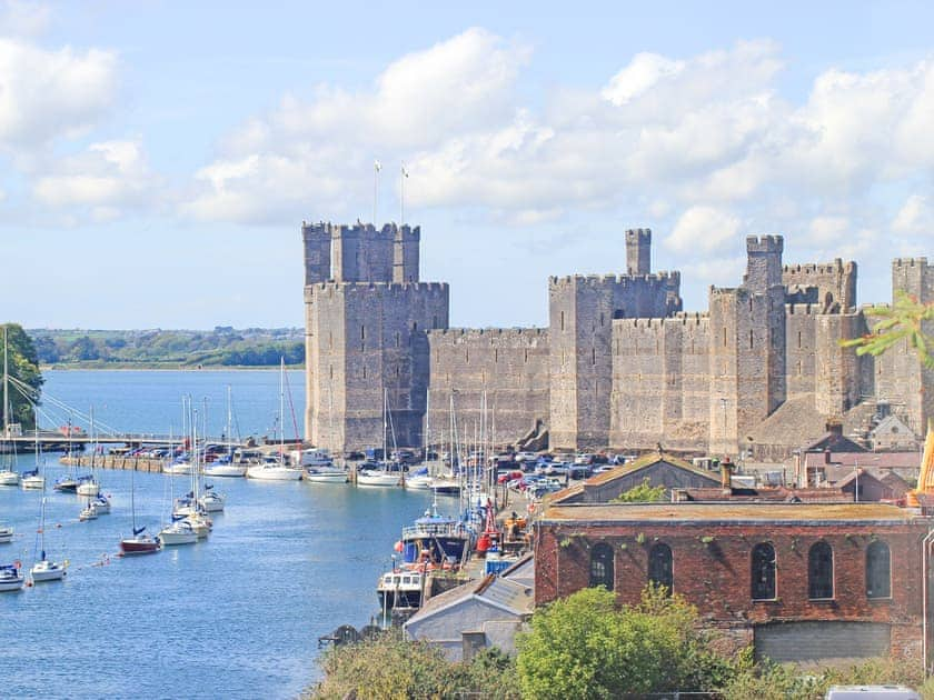 The view from the patio area of Caenarfon Castle  | Ysgol Jos Bach, Caernarfon