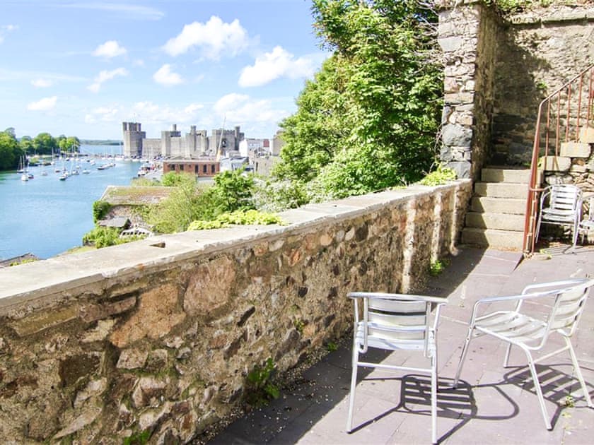 Patio Area with views of Caernarfon Castle | Ysgol Jos Bach, Caernarfon