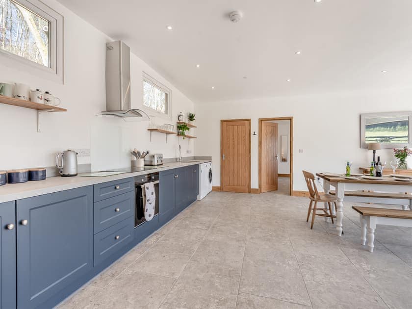 Kitchen area | Larchwood Lodge - Acre Luxury Lodges, Stanner, near Kington
