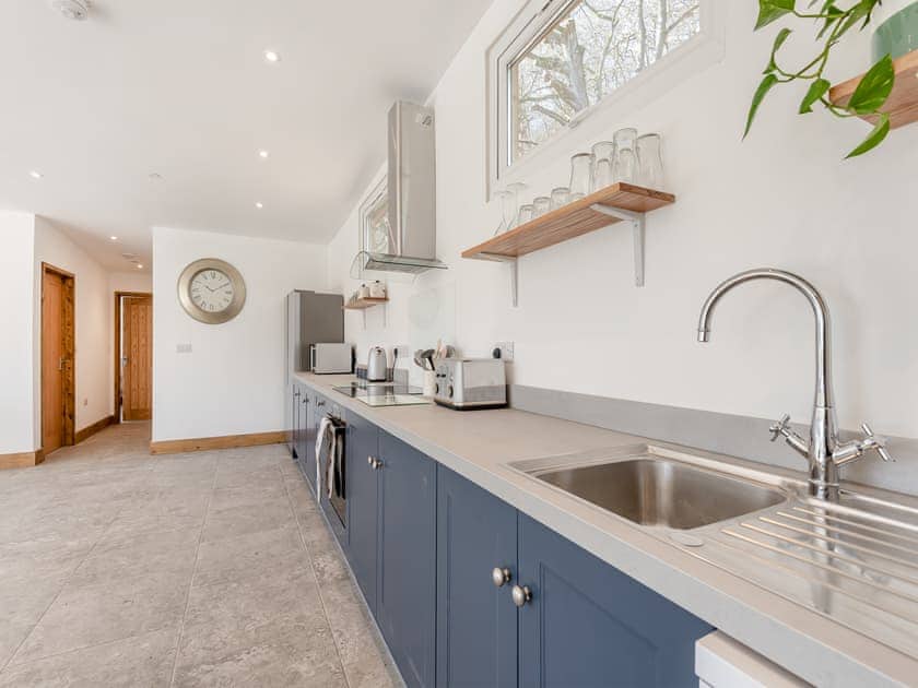 Kitchen area | Larchwood Lodge - Acre Luxury Lodges, Stanner, near Kington