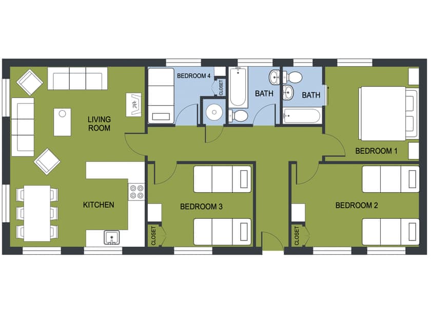 Floor plan | Wheel - Canllefaes Cottages, Penparc