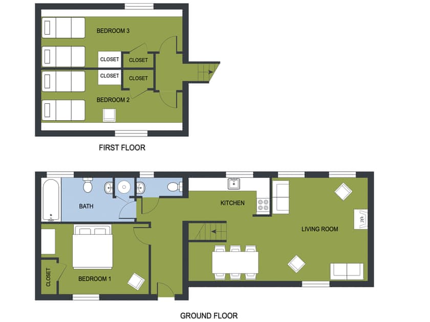 Floor plan | Granary - Canllefaes Cottages, Penparc