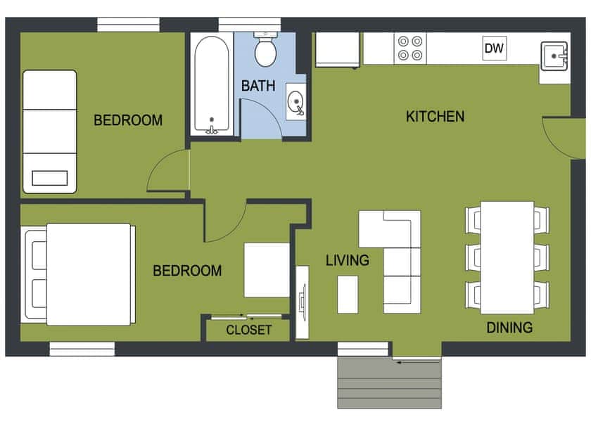 Floor plan | Byre - Canllefaes Cottages, Penparc