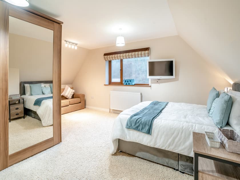 Double bedroom - Additional full single bed can be added. | Wernddu Fechan House - Wernddu Properties, Neath