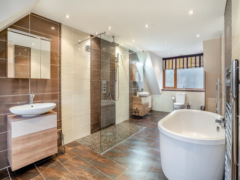 Master Bathroom  | Wernddu Fechan House - Wernddu Properties, Neath