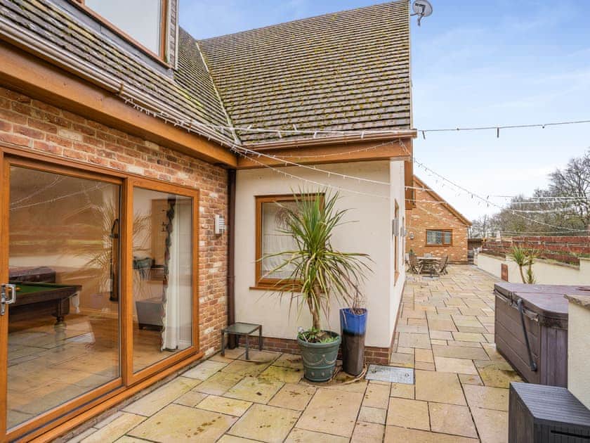Patio | Wernddu Fechan House - Wernddu Properties, Neath