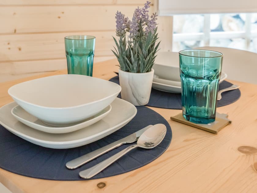 Dining Area | Copper Beech Cabin - Punch Tree Cabins, Carluke