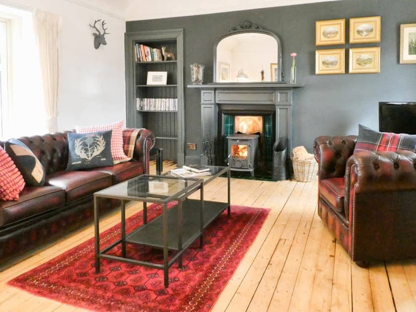 Welcoming living room with wood burner | Apartment 2 - Caman House, Newtonmore
