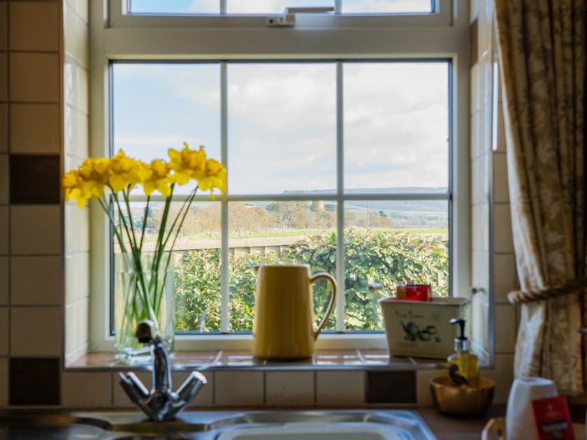 Beautiful views from kitchen window | The Old Post Office, Thorpe Bassett, near Malton
