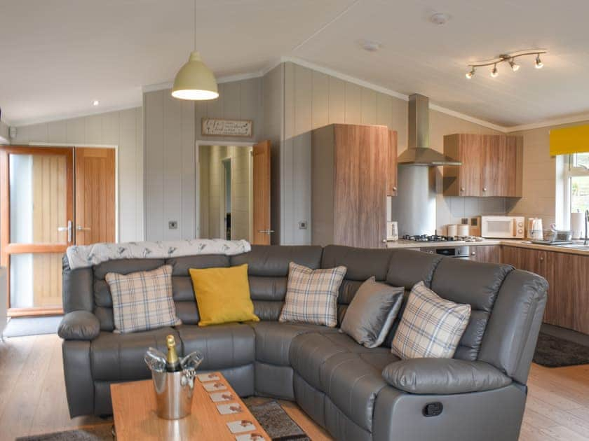 Open plan living space | Holly Lodge - Holly and Pines Holidays, Holywell