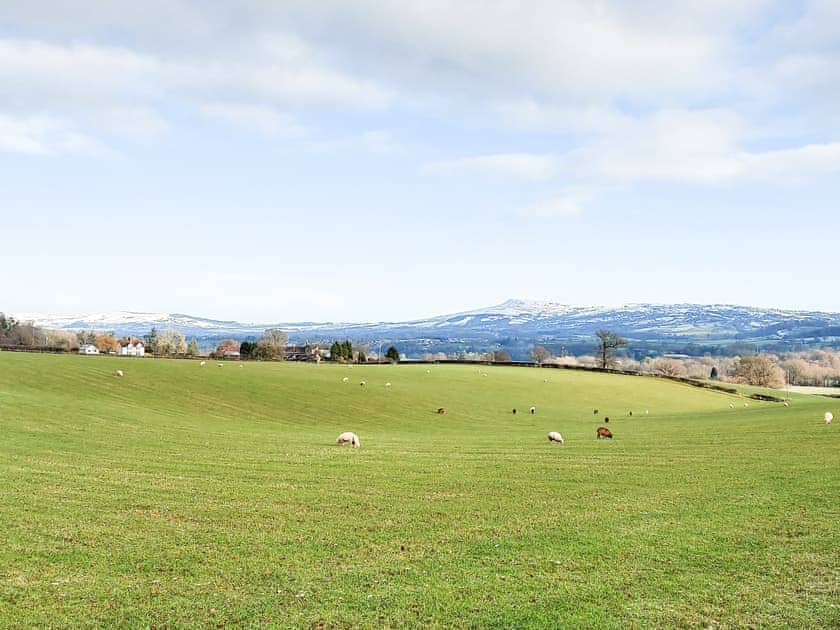 Views across to Barnleigh and beyond to Clee Hill and Brown Clee, accessed along footpath direct from the cottage | Barnleigh, Ludlow