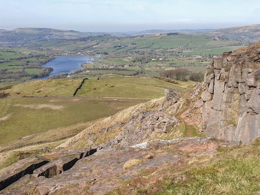 Coumbs reservoir from castle naze | Pygreave Cottage, Combs, near Chapel-en-le-Frith