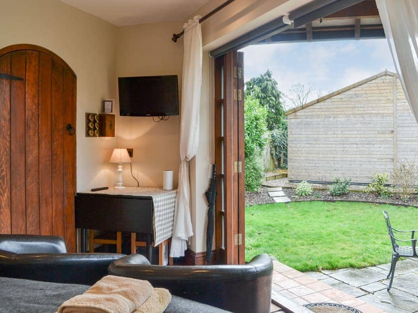Interior showing initial planting to borders, now mature offering enclosure and very private | The Hideaway, Hotham, near Beverley