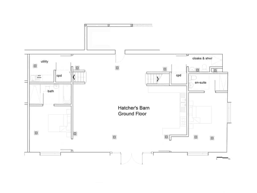 Floor plan | Hatchers Barn - Fishers Farm Barns, Shefford Woodlands Near Hungerford