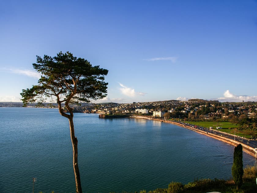 Looking SW from the Balcony with the Sun rising  | Riviera Apartment, Torquay