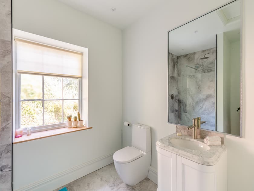 En-suite | Apartment at Llanerchydol Hall, Welshpool