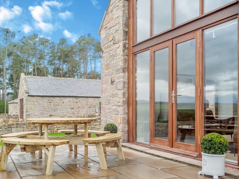 Sitting-out-area | Haybale Barn, Chatton, near Wooler