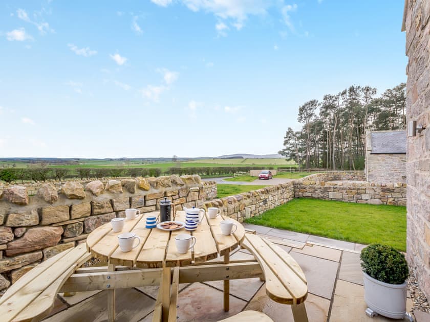 Sitting-out-area | Haybale Barn, Chatton, near Wooler