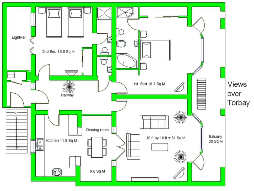 Floor plan | Riviera Apartment, Torquay