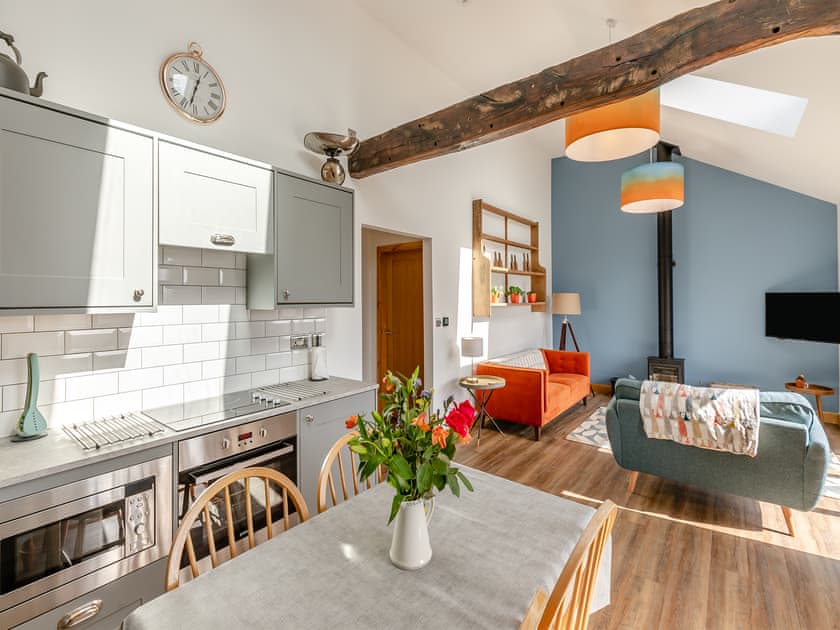 Open plan living space | Kinder - Higher Capstone Farm Cottages, Mellor, near Marple