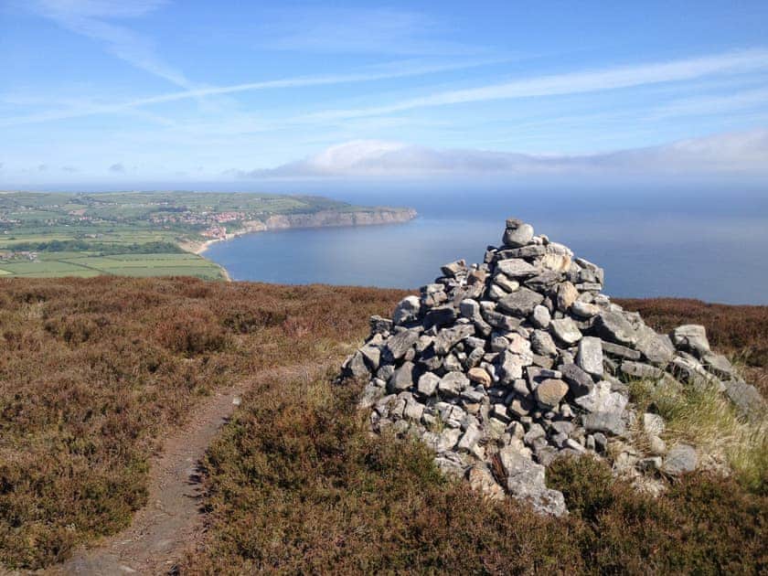 The Cairn overlooking Robin Hoods Bay, a short walk away | Smuggler’s View, Ravenscar, near Robin Hoods Bay