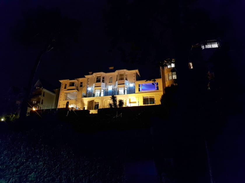 Close up of Riviera Mansion Illuminated | Riviera Mansion, Torquay