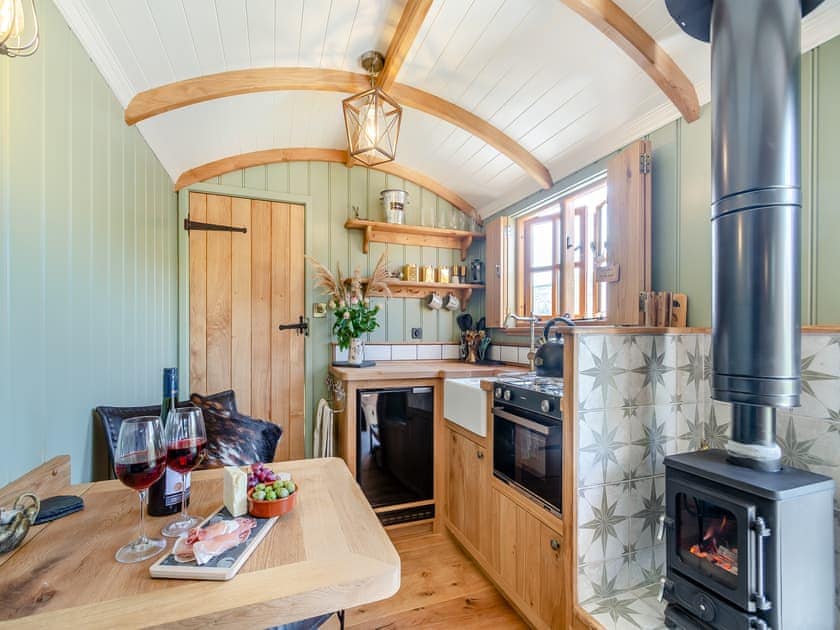 Living area | Keepers Hide - Wuthering Huts, Oldfield, near Keighley