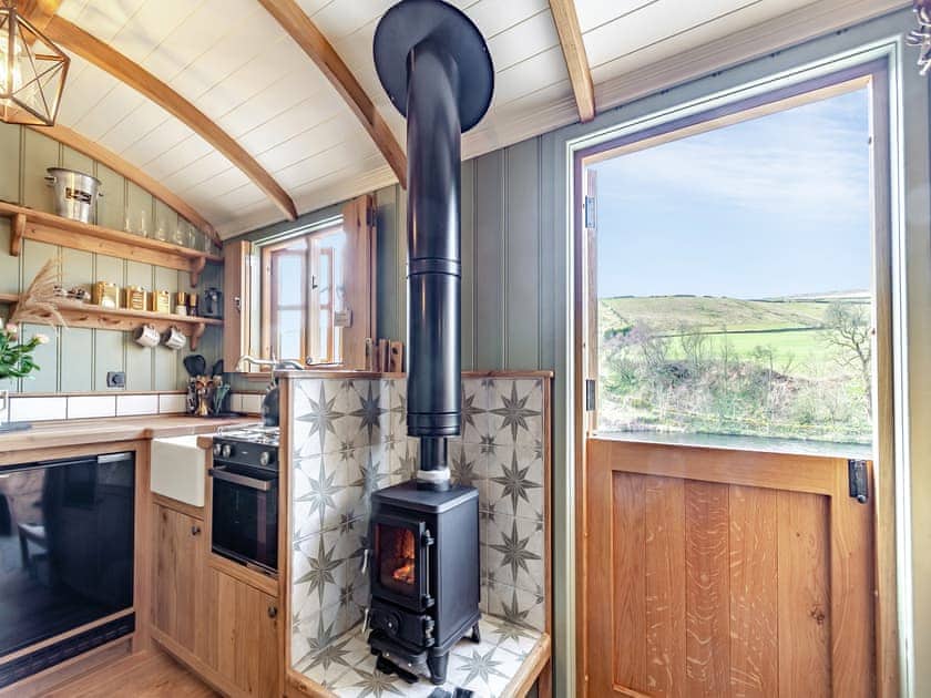 Living area | Keepers Hide - Wuthering Huts, Oldfield, near Keighley