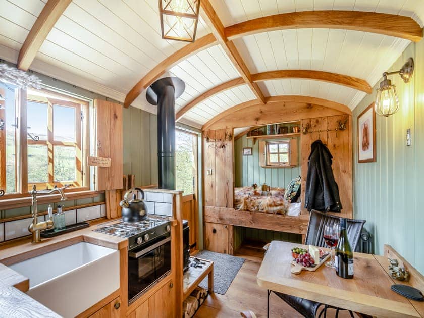 Living area | Keepers Hide - Wuthering Huts, Oldfield, near Keighley