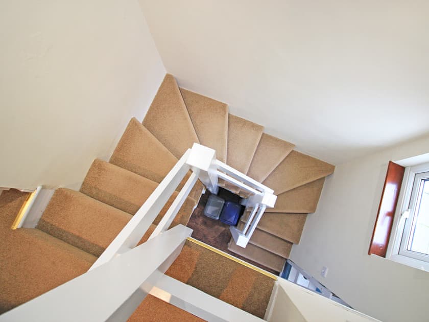 The stairs that takes you up to the 2nd Floor for Bedroom 1 and Shower Room | Dros Y Dwr, Porthmadog