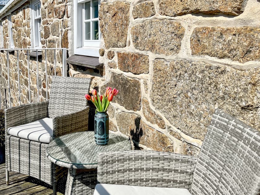 Balcony with a view | The Basket Loft, Newlyn