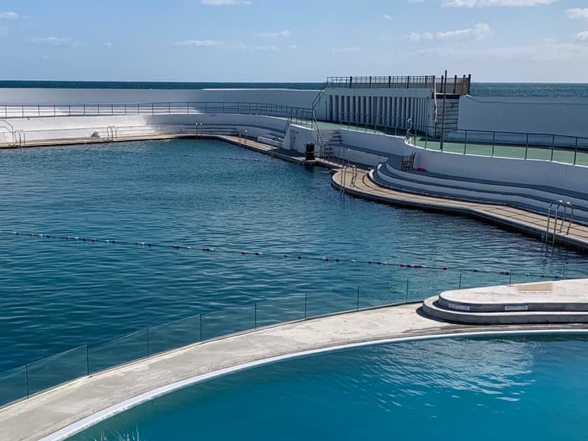 Jubilee Pool - one of the most architecturally dramatic seaside pools in the country - just a short walk away down the boardwalk | The Basket Loft, Newlyn