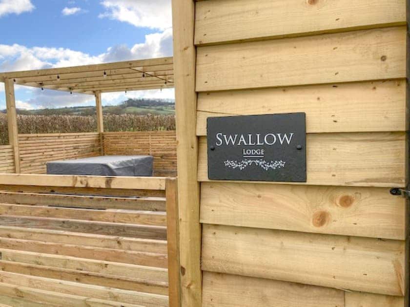 Outdoor area | Swallow Lodge - Merbach Hill View Holidays, Clifford