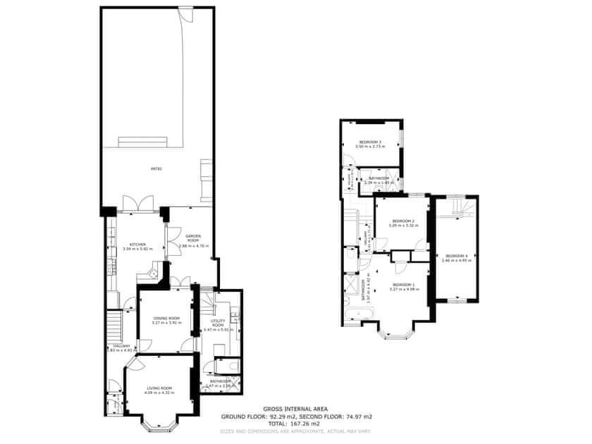 Floor plan | Azure - A Beach Bedroom, Combe Martin, near Ilfracombe