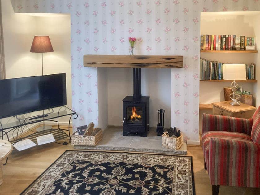 Cosy lounge with log burner | Craven Cottage, Skipton