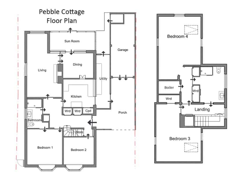 Floor plan | Pebble Cottage, Middleton-on-Sea, near Bognor Regis