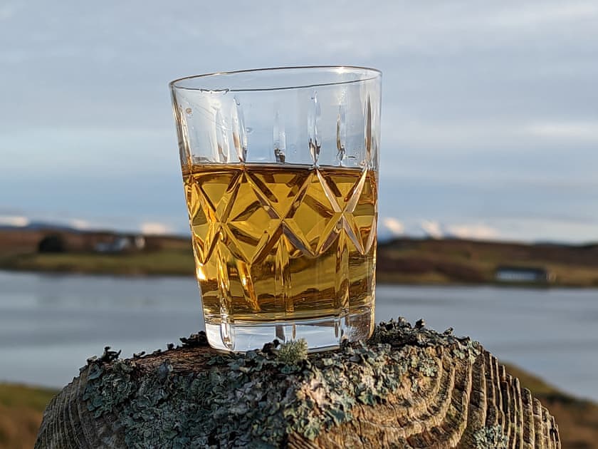 Drinks in the garden | The Beach House, Uiginish, near Dunvegan