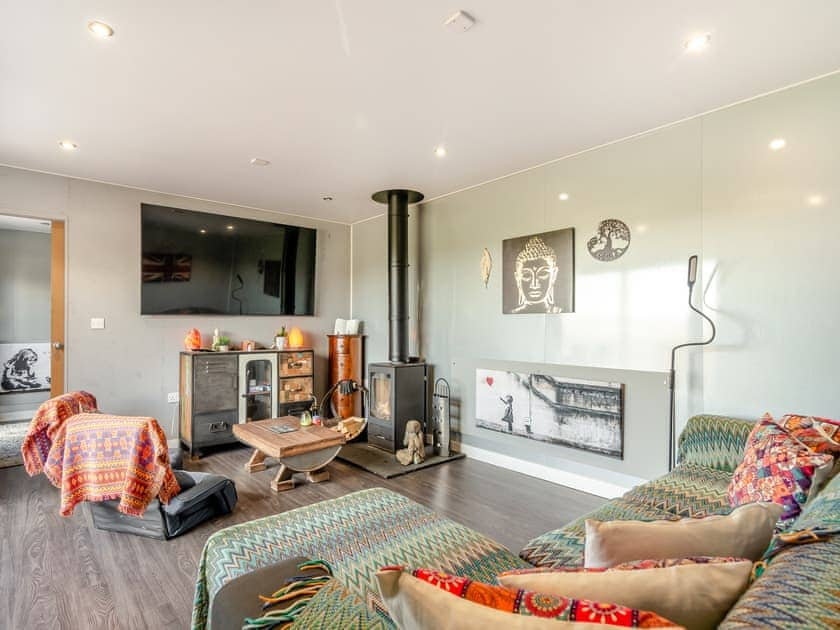 Living room | Pendle View Lodge - Houghton Barn Farm, Altham