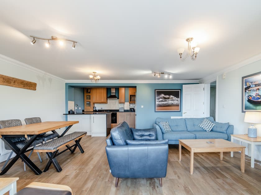 Open plan living space | Bryn Y Mor Apartment, Tenby