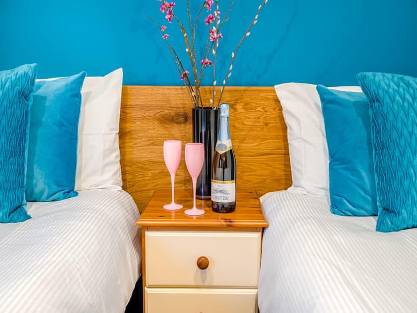 Twin bedroom | The Big Old Dairy, Weston-super-Mare