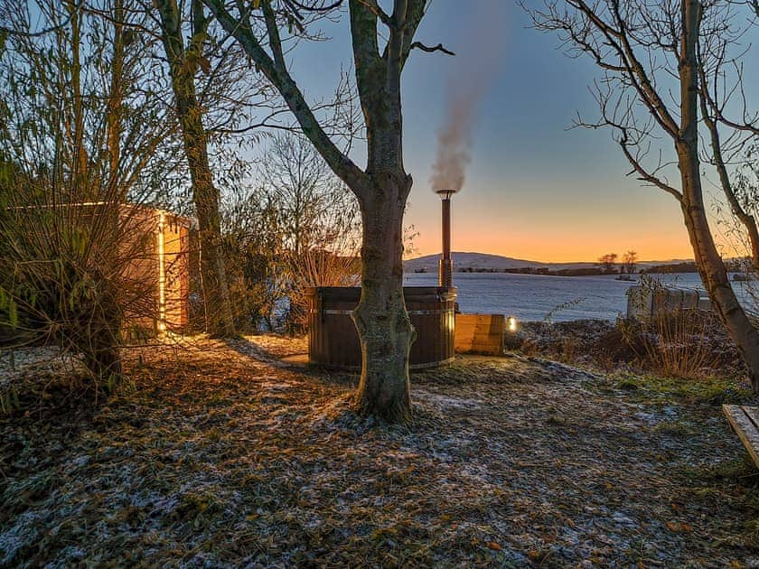 Hot tub with a view | Pen y Bryn Farm and Holiday Cottages, Betws Yn Rhos